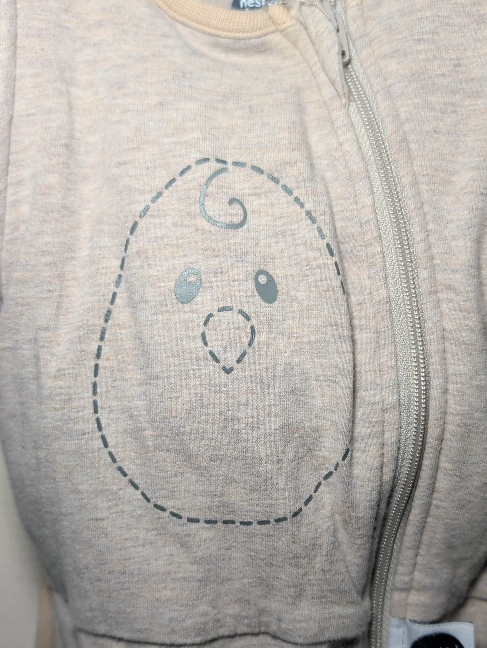 Nested Bean Zen One Classic Swaddle Beige Lightly Weighted Size S 3-6 Months